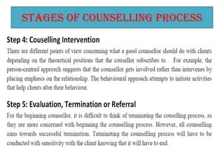 Stages of counselling process
• .
 