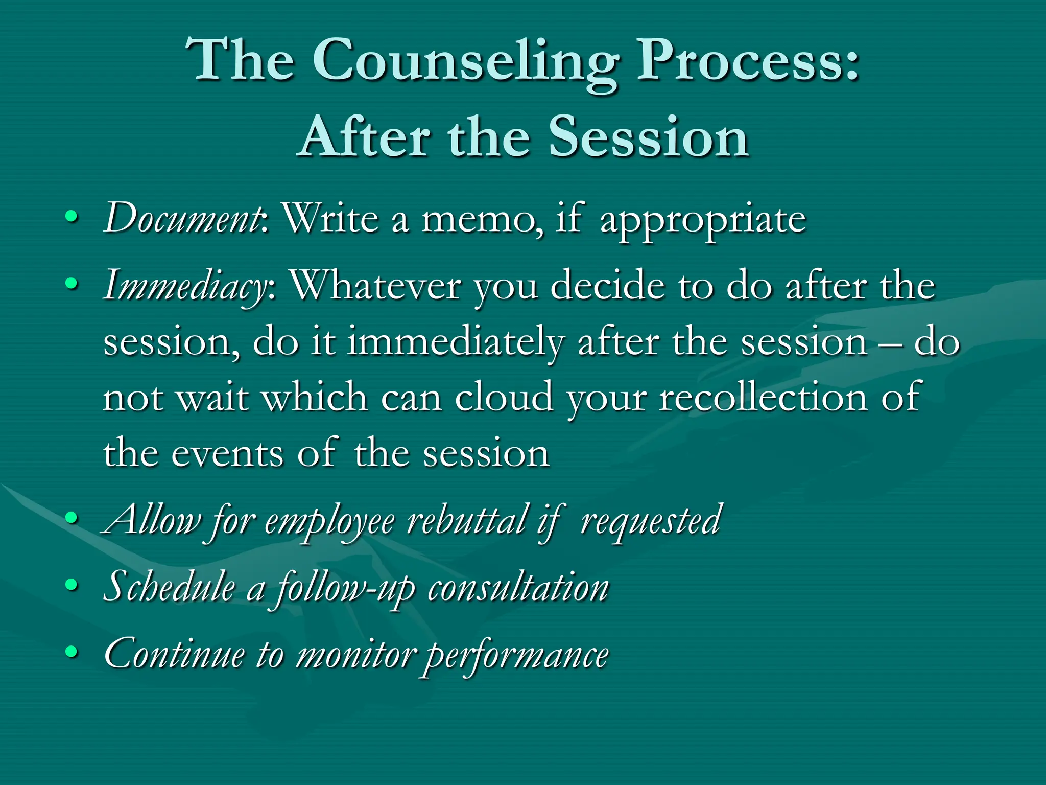COUNSELING techniques & know hows to do it.ppt | Career Advice | Careers
