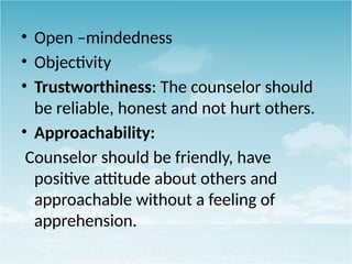 COUNSELING PPT FOR 1ST YEAR GNM AND 1SE SEMESTER BSC NURSING, 1ST YEAR ...