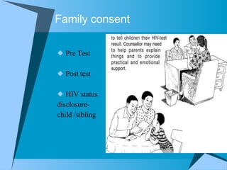 Family consent Pre Test Post test HIV status  disclosure-  child /sibling 