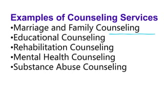 Success Counseling Example COUNSELING-SERVICES.pptx -Masters of Arts in Education | PPTX