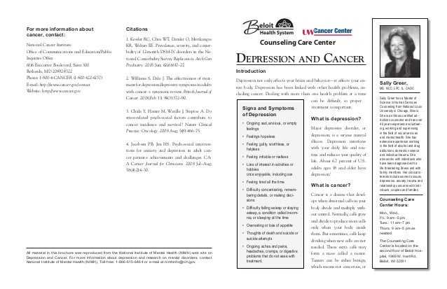 depression brochure