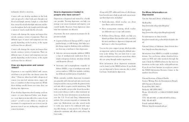depression brochure