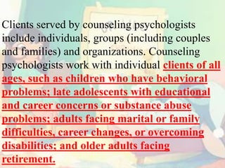 Counseling psychology identity | PPTX