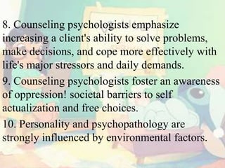 Counseling psychology identity | PPTX
