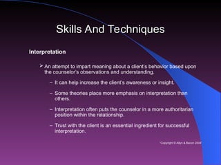 counseling skills and techniques-notes.ppt