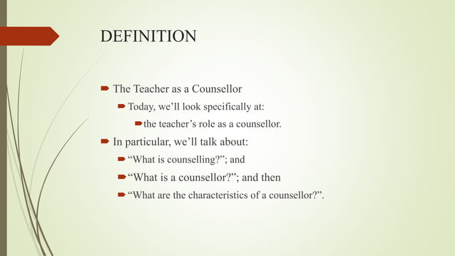 Teacher As A Counselor | PPTX