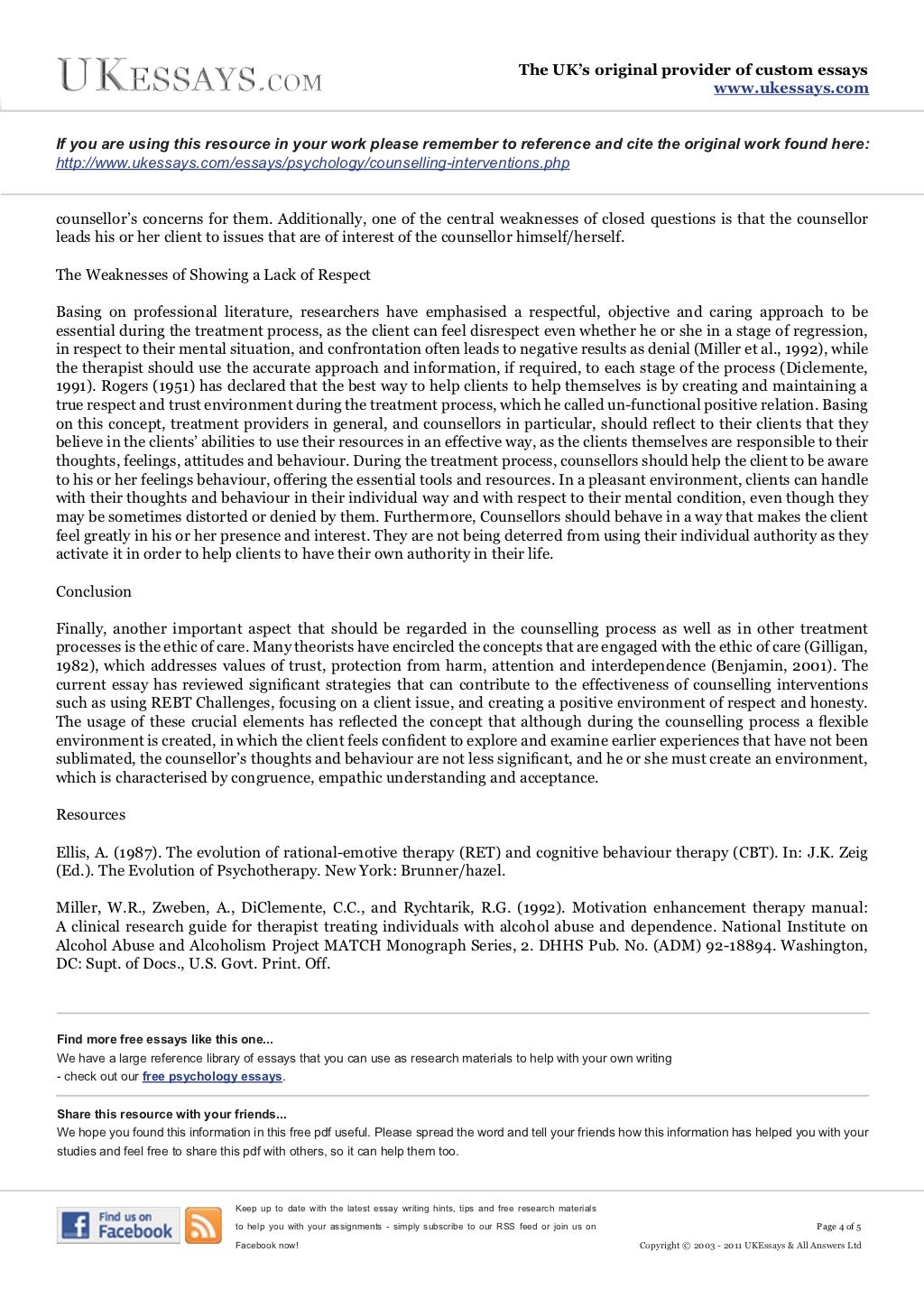 Psychological interventions essay 08 picture