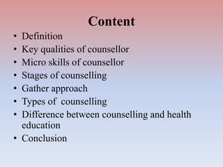 counselling skills ppt