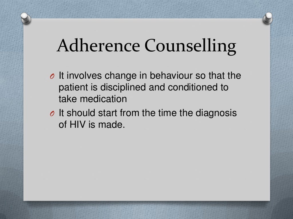 Counselling in hiv