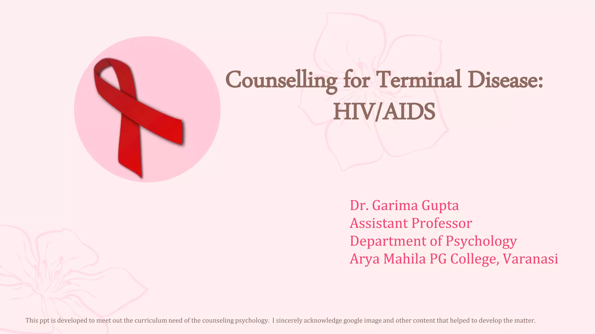 Counselling for HIV/AIDS | PPTX