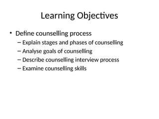 Counselling_Process_stages of counselling | PPTX