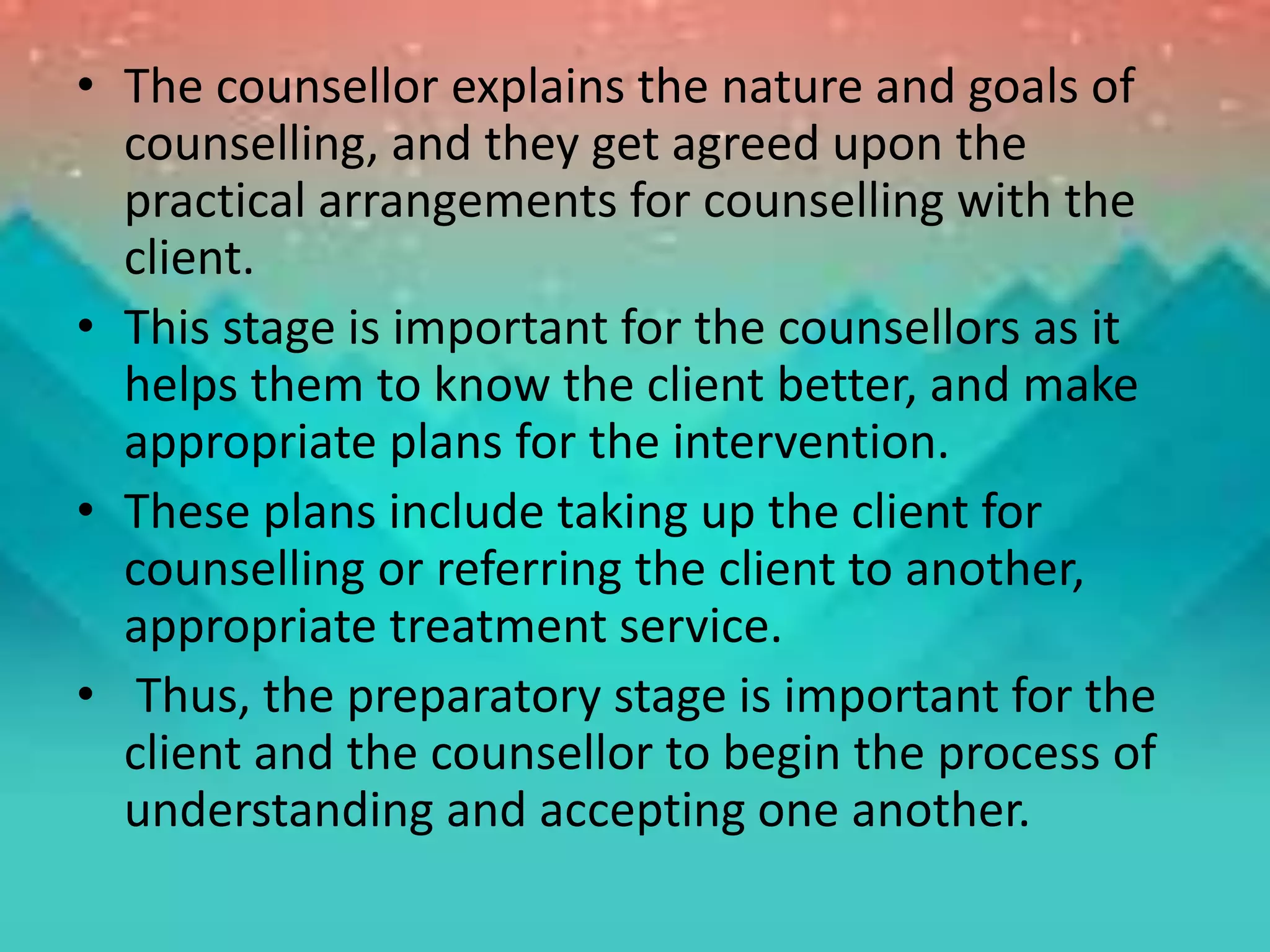 Counselling process and skills | PPTX