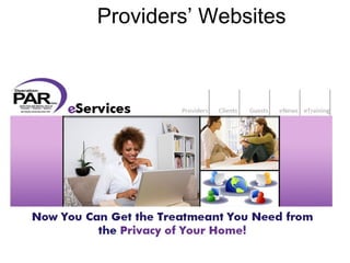 Providers’ Websites
 