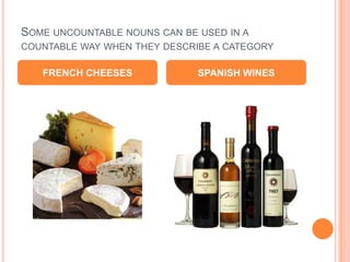 We can countuncountablenounsindirectlybyusing a phraselikea piece of …, a bit of ….A bar of chocolate