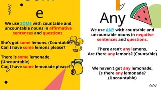 Countable Life's Understanding Countable and Uncountable Nouns in English Grammar | PPTX