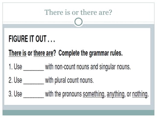 There is or there are?
 