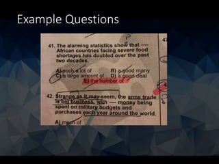Example Questions
 