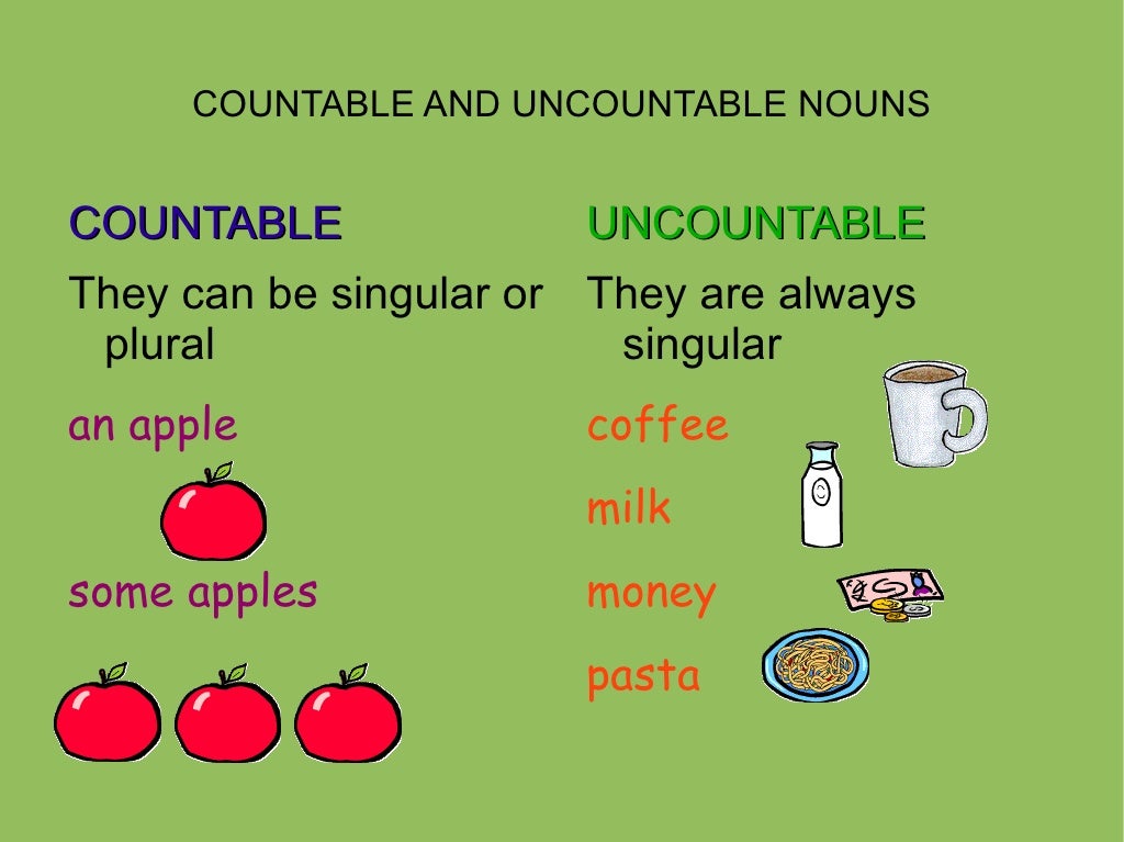 countable and uncountable presentation