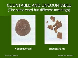 Countable and uncountable nouns | PPT
