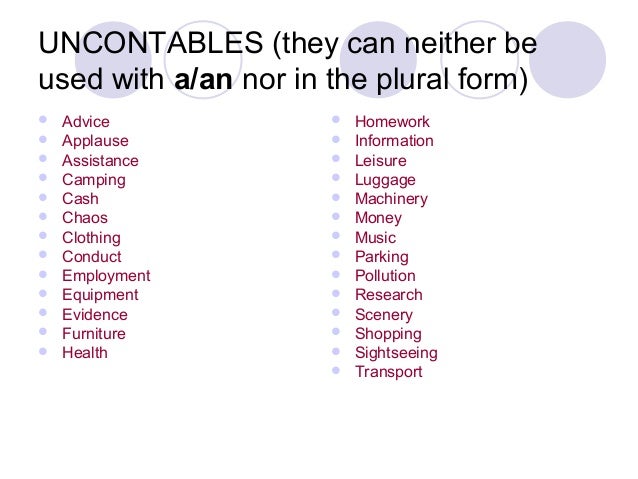 Countable homework