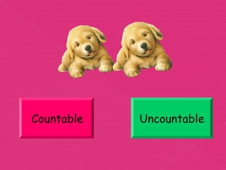 Countable   Uncountable
 