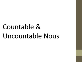 Countable & 
Uncountable Nous 
 