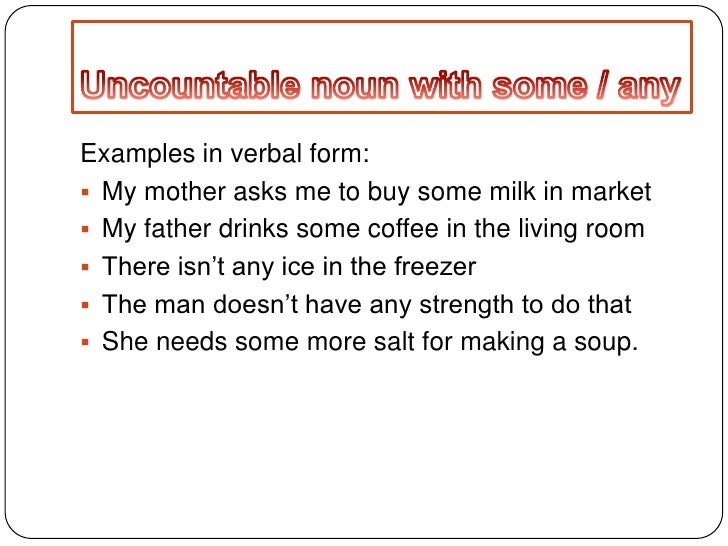 Countable & uncountable nouns