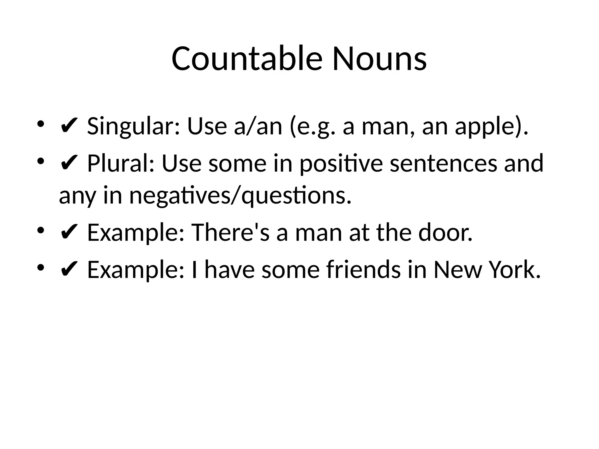 Com Man Countable Explicación de sustantivos contables y no contables en inglés | PPTX