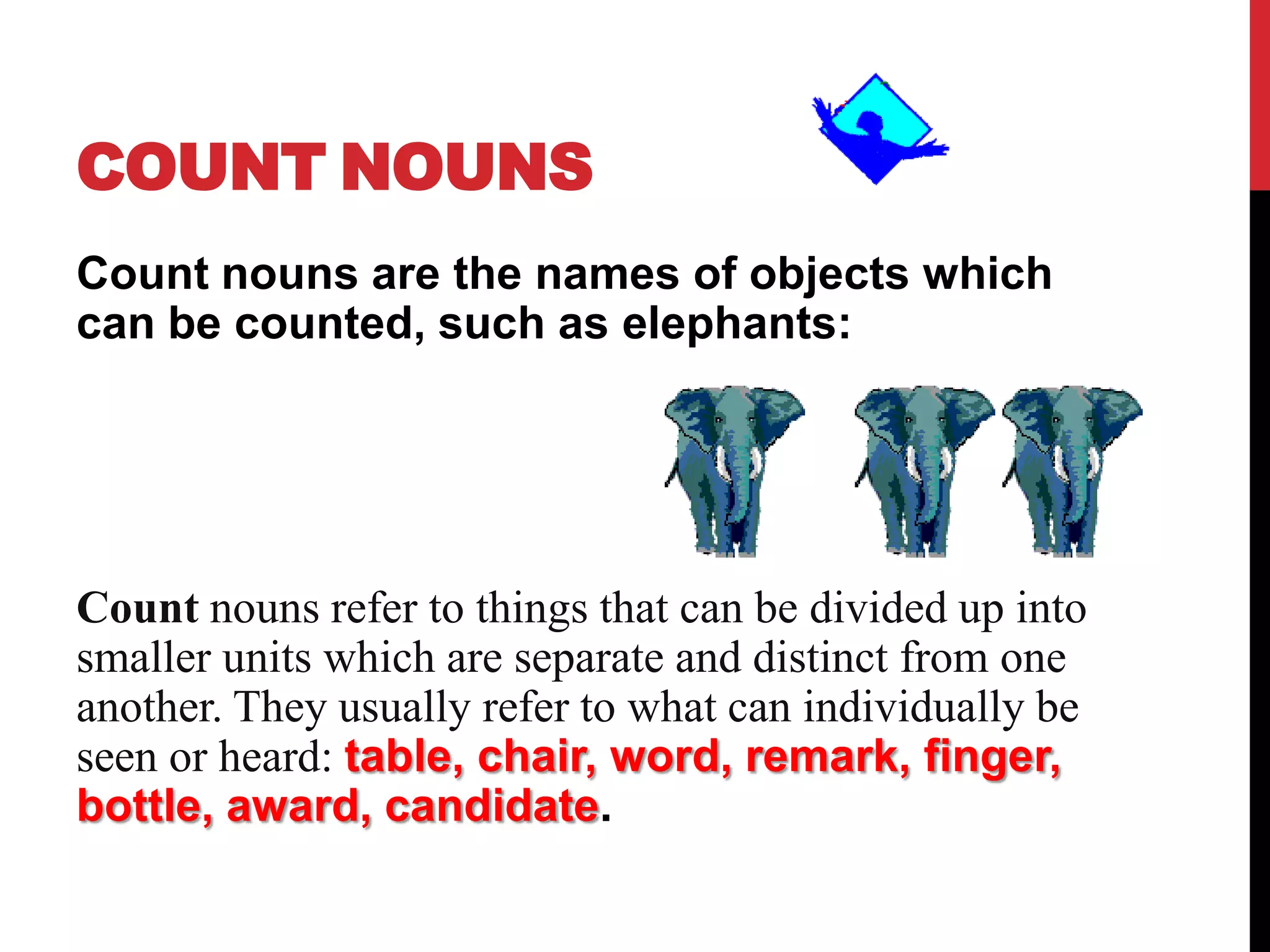 Count and non count nouns | PPTX