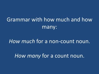 Count and non count nouns | PPTX