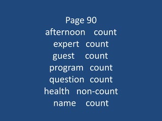 Count and non count nouns | PPTX