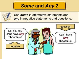 Count and non count nouns, some and any | PPS
