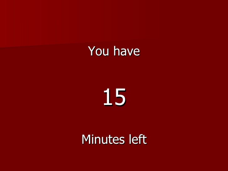 15 min countdown