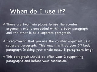 Counter argument presentation | PDF