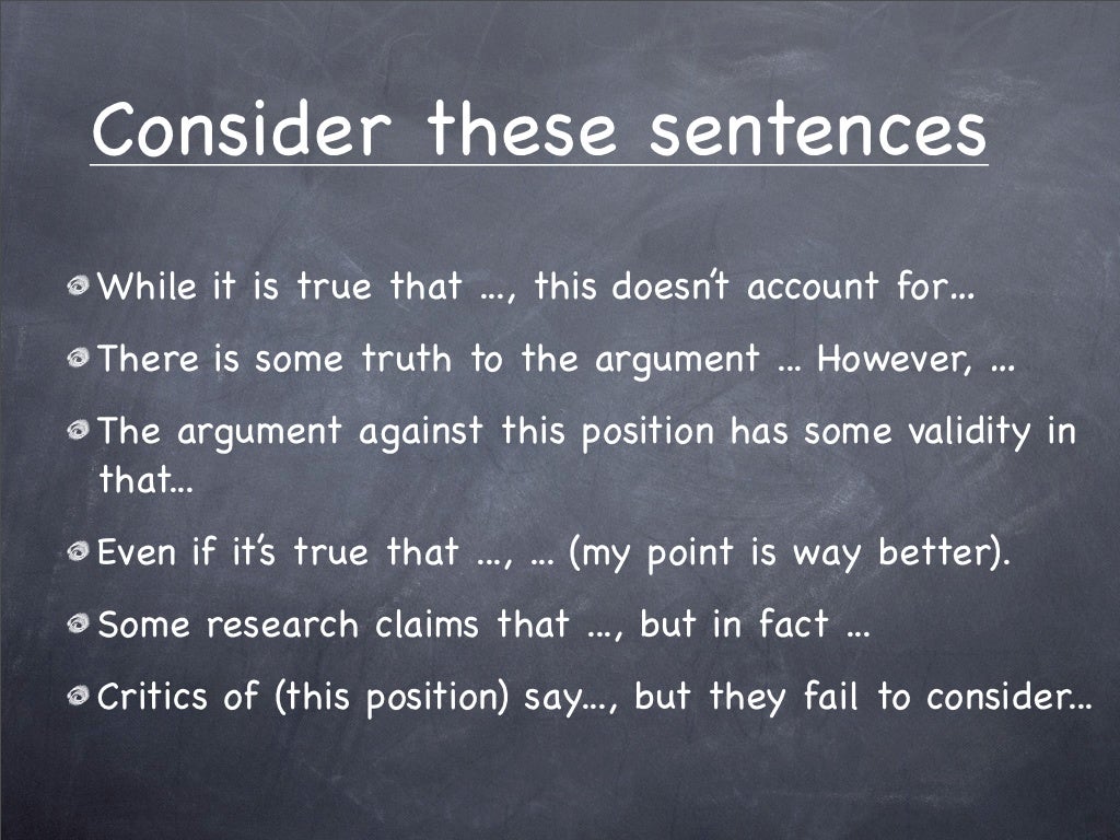 counter argument presentation