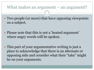 Counter arguments | PPTX