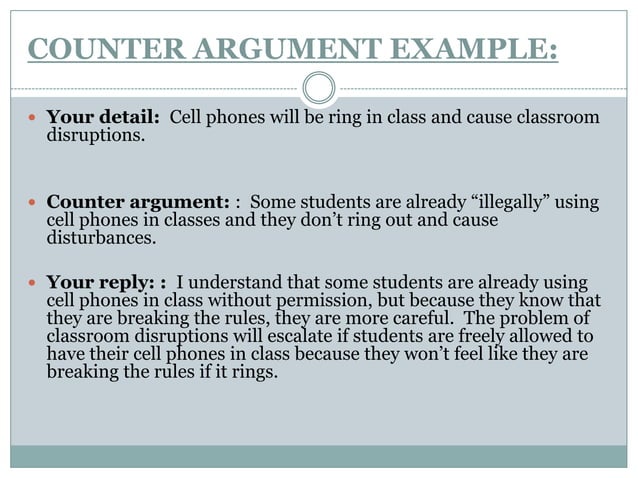 Counter arguments | PPTX | Education