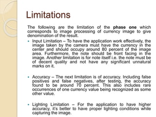 Counterfeit Currency Detection using Image Processing | PPTX
