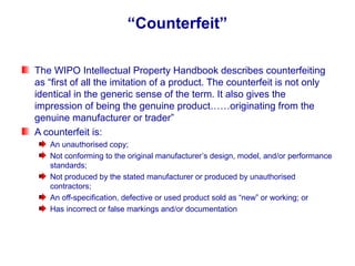 Counterfeiting a growing problem | PPT
