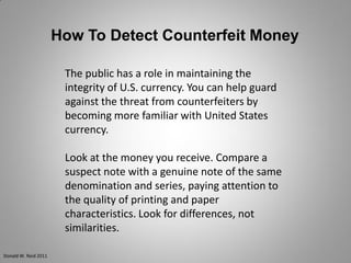 Counterfeit money | PDF
