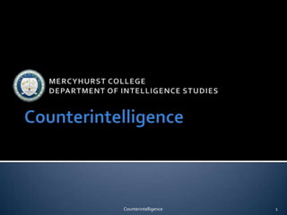 Counterintelligence   1
 