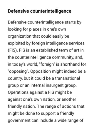 Counterintelligence wikipedia | PDF