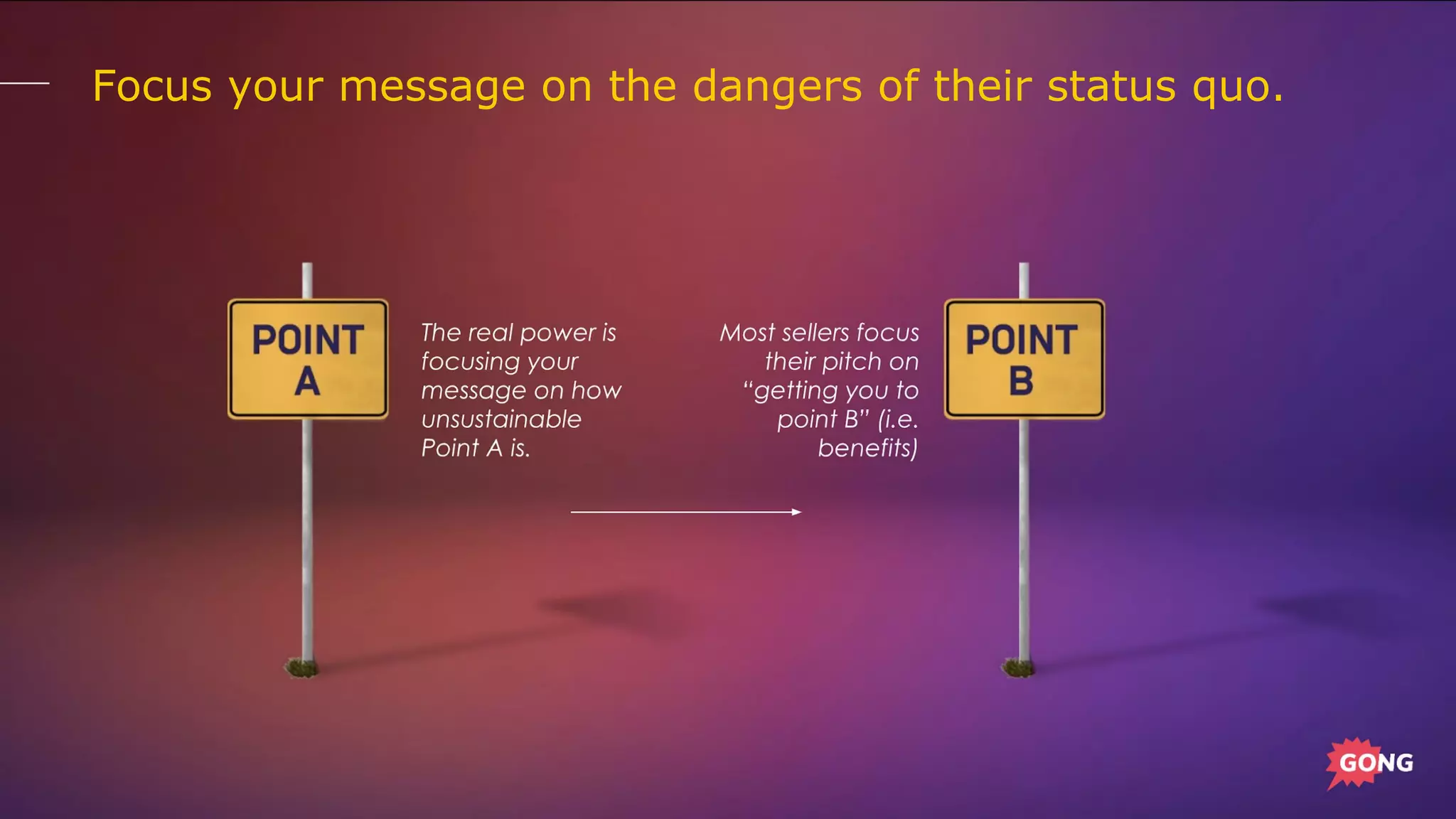 Focus your message on the dangers of their status quo.
 