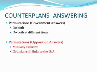 Counterplans | PPTX