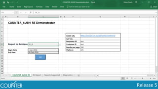 Release 5
COUNTER_SUSHI for Release 5
 