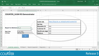 Release 5
COUNTER_SUSHI for Release 5
 