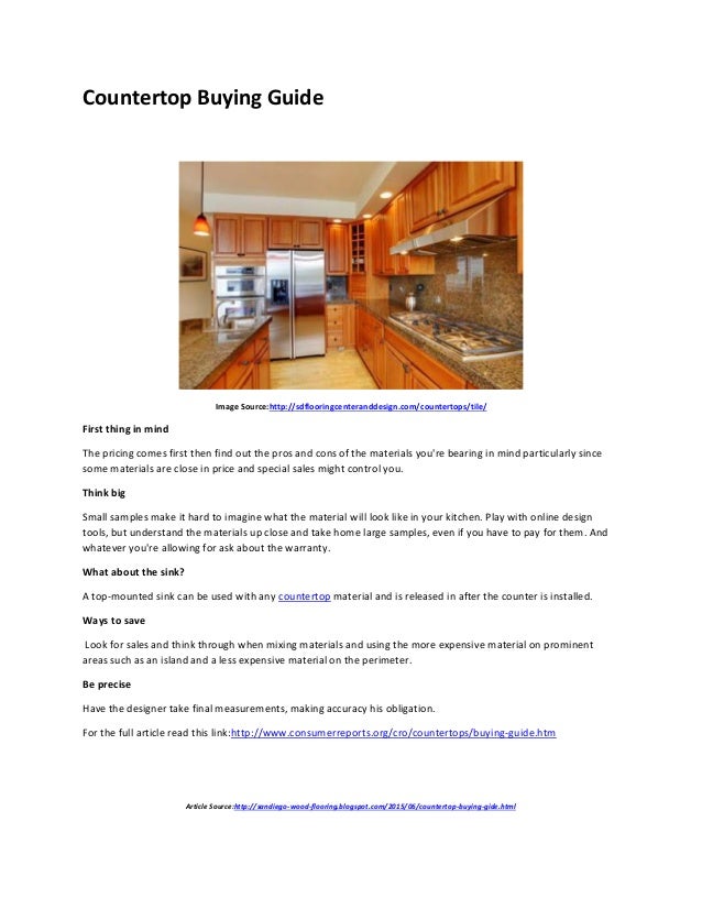 Guide When Buying Countertops For Your Home
