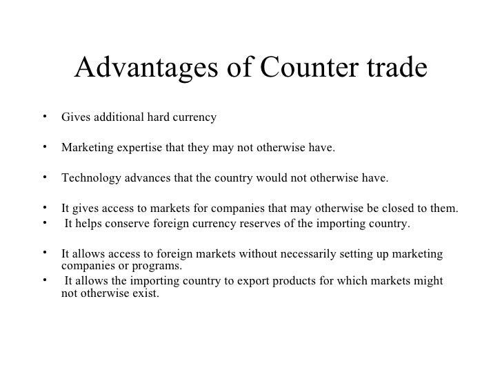 Counter trade