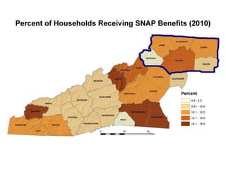 Counties receiving snap benefits